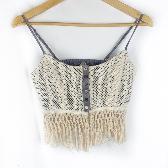 Buckle Gimmicks by BKE Boho Fringe Cropped Tank Festival Western - Picture 2 of 6